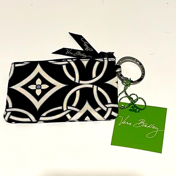 🖤NWT NEW Vera Bradley Zip Card Case Wristlet Wallet Concerto B&W Design Style🖤 - Picture 2 of 10